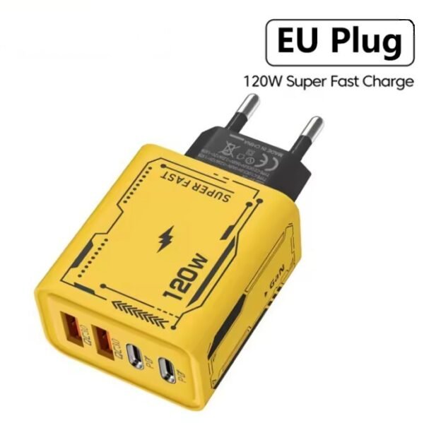 Oplader 120W USB-C 4poorts