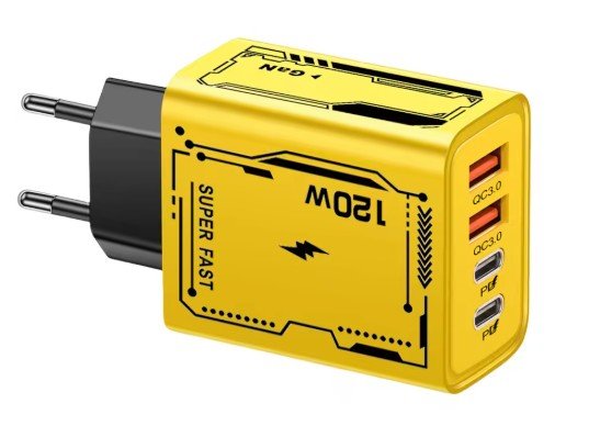 Oplader 120W USB-C 4poorts