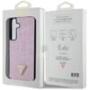 Guess Samsung Galaxy S24 Back Cover Case Rhinestones Roze