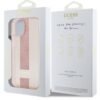 Guess iPhone 15 Backcover hoesje IML 4G Stripe Roze