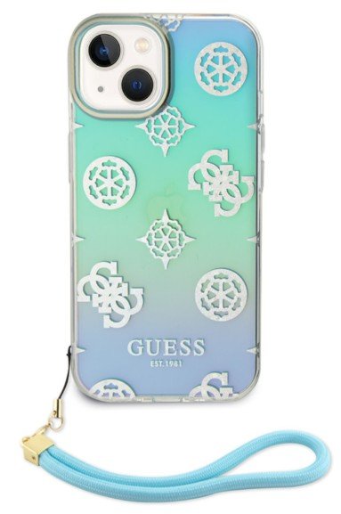 Guess iphone 15 Back Cover Case Glitter Turquoise