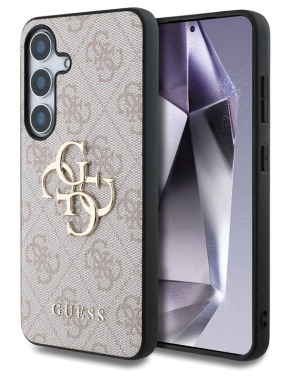 Guess Samsung Galaxy S25 Back Cover hoesje 4G PU Big Logo Roze