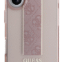 Guess iPhone 16 Back Cover hoesje IML 4G Stripe Roze