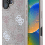 Guess iPhone 16 Back Cover hoesje Magsafe Peony on 4G Roze