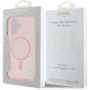 Guess iPhone 16 Back Cover hoesje Magsafe IML Glitter Roze