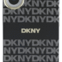 DKNY iPhone 16 Back Cover hoesje Repeat Pattern Tonal Stripe Magsafe Zwart