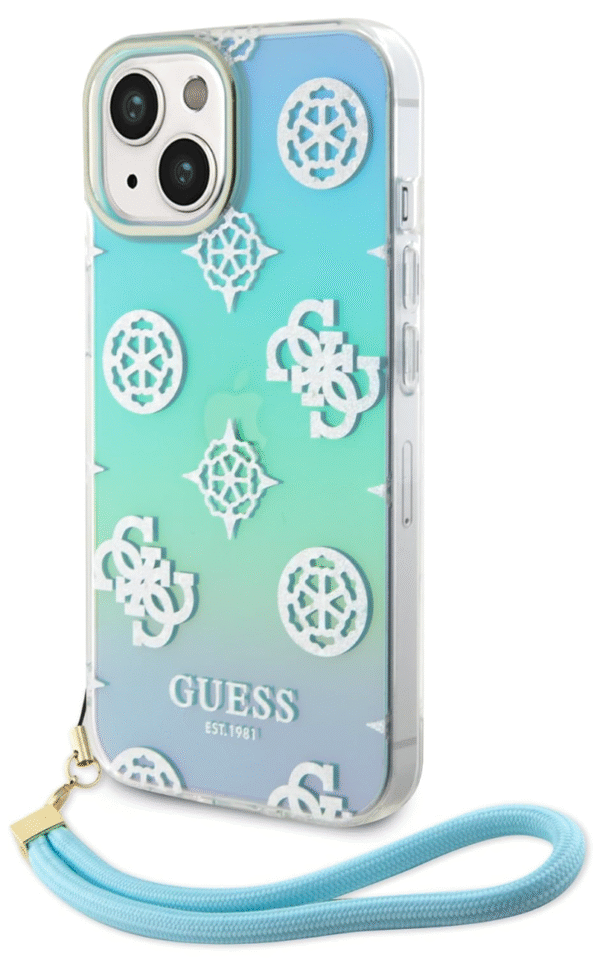 Guess iphone 15 Back Cover Case Glitter Turquoise