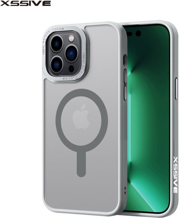 Xssive Magsafe Back Case voor iPhone 16 Pro Max Grijs