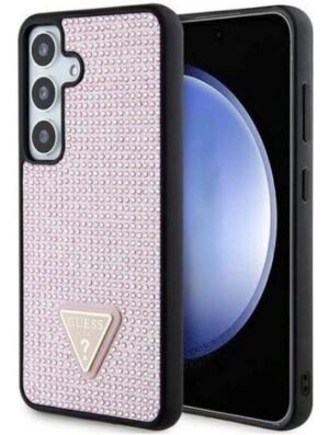 Guess Samsung Galaxy S24 Back Cover Case Rhinestones Roze