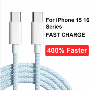 60W USB-C Snellaadkabel – 2 Meter – Sky Blue | Snel & Betrouwbaar Laden