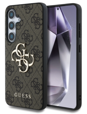 Guess Samsung Galaxy S25 Back Cover hoesje 4G PU Big Logo Bruin