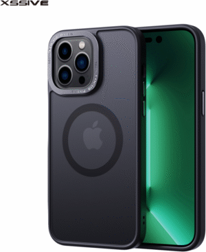Xssive Magsafe Back Cover voor Apple iPhone 16 Zwart