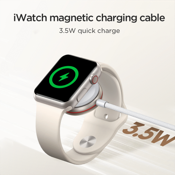 Joyroom Draadloze Oplader voor Apple Watch 1,2 Meter - Rosegoud - Afbeelding 6