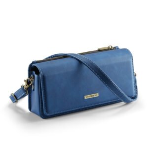Solidenz Universeel Schoudertas voor Telefoon en Portemonnee tot 7.5 inch – Blauw