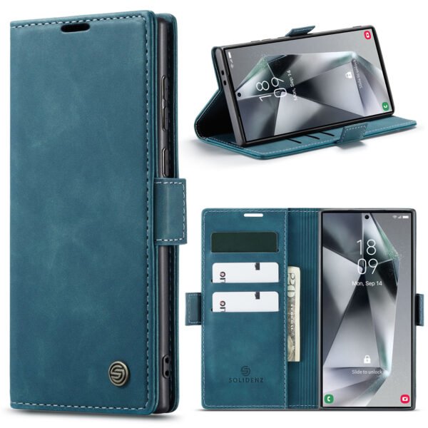 Solidenz Urban Book Samsung Galaxy S25 Ultra hoesje – Blauw - Afbeelding 5