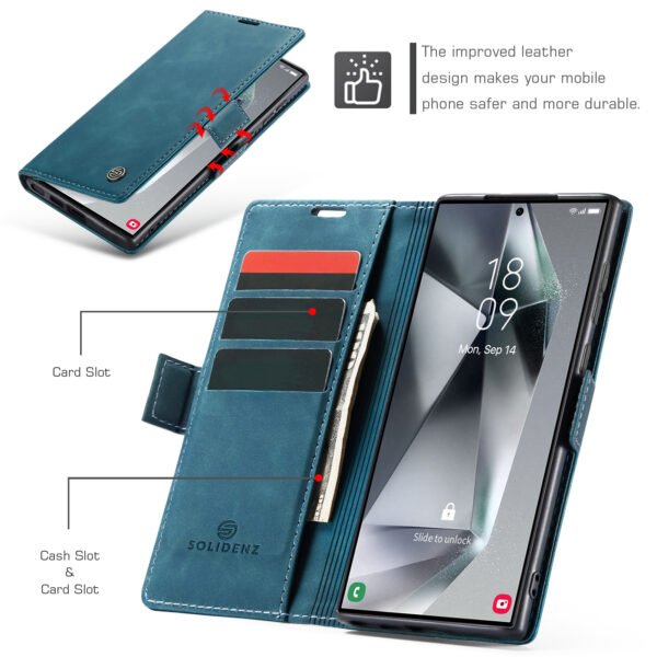 Solidenz Urban Book Samsung Galaxy S25 Ultra hoesje – Blauw - Afbeelding 2