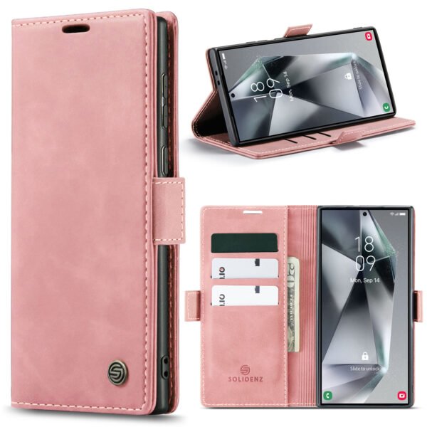 Solidenz Urban Book Samsung Galaxy S25 Ultra hoesje – Roze - Afbeelding 3