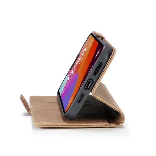 Solidenz Urban Book Iphone 16 hoesje Met Pasjeshouder Bruin - Afbeelding 6