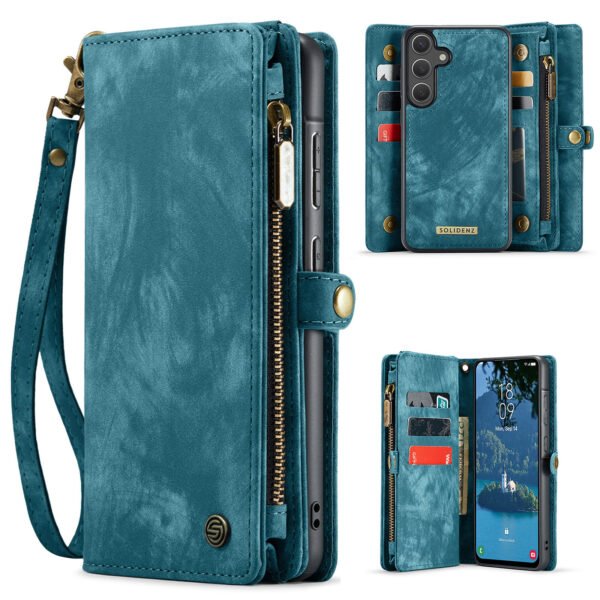 Solidenz Urban Wallet Samsung Galaxy S25 Ultra hoesje Met Pasjeshouder Blauw - Afbeelding 2