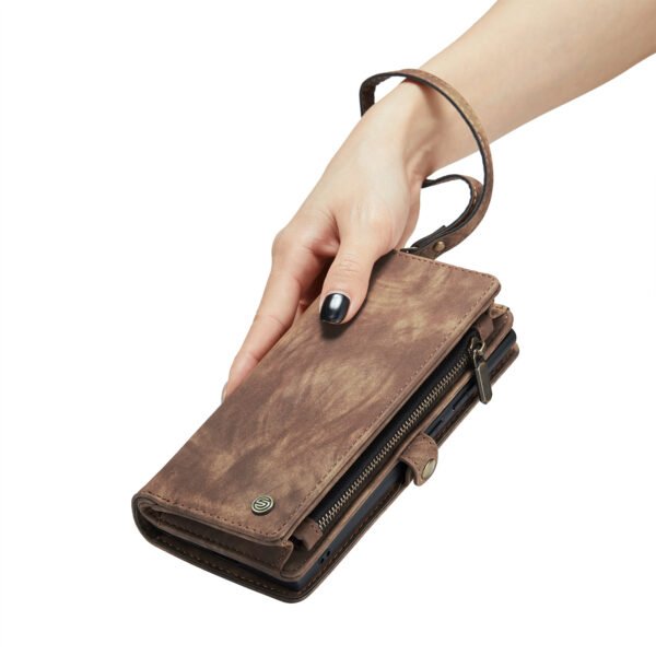 Solidenz Urban Wallet Samsung Galaxy S25 hoesje Met Pasjeshouder Bruin - Afbeelding 4