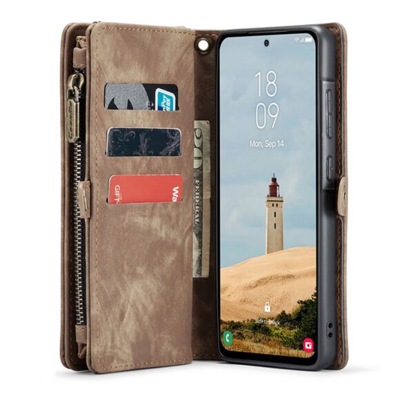 Solidenz Urban Wallet Samsung Galaxy S25 hoesje Met Pasjeshouder Bruin - Afbeelding 5