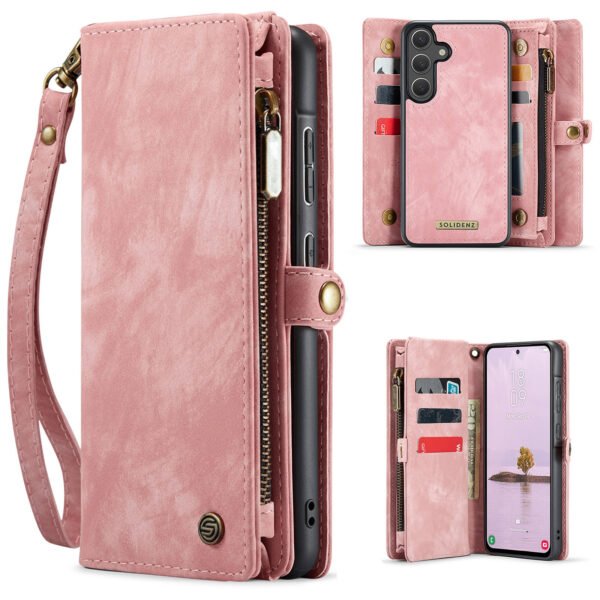Solidenz Urban Wallet Samsung Galaxy S25 hoesje Met Pasjeshouder Roze - Afbeelding 6