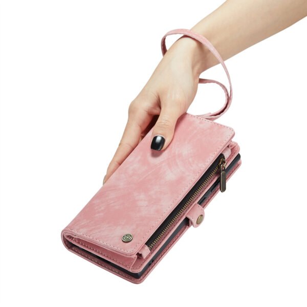 Solidenz Urban Wallet Samsung Galaxy S25 hoesje Met Pasjeshouder Roze - Afbeelding 4