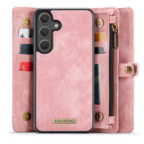 Solidenz Urban Wallet Samsung Galaxy S25 hoesje Met Pasjeshouder Roze - Afbeelding 2