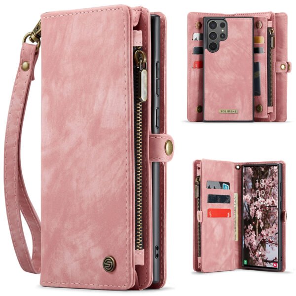 Solidenz Urban Wallet Samsung Galaxy S25 Ultra hoesje Met Pasjeshouder Roze - Afbeelding 7