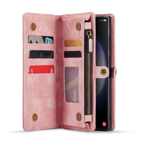 Solidenz Urban Wallet Samsung Galaxy S25 Ultra hoesje Met Pasjeshouder Roze - Afbeelding 6