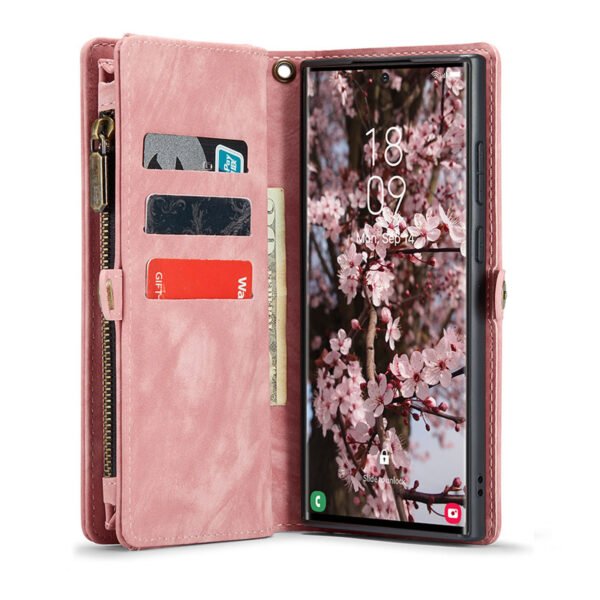 Solidenz Urban Wallet Samsung Galaxy S25 Ultra hoesje Met Pasjeshouder Roze - Afbeelding 5