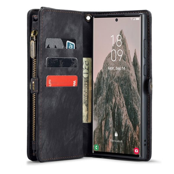 Solidenz Urban Wallet Samsung Galaxy S25 Ultra hoesje Met Pasjeshouder Zwart - Afbeelding 4