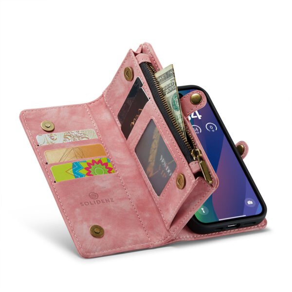 Solidenz Urban Wallet Iphone 16 hoesje Met Pasjeshouder Roze - Afbeelding 3