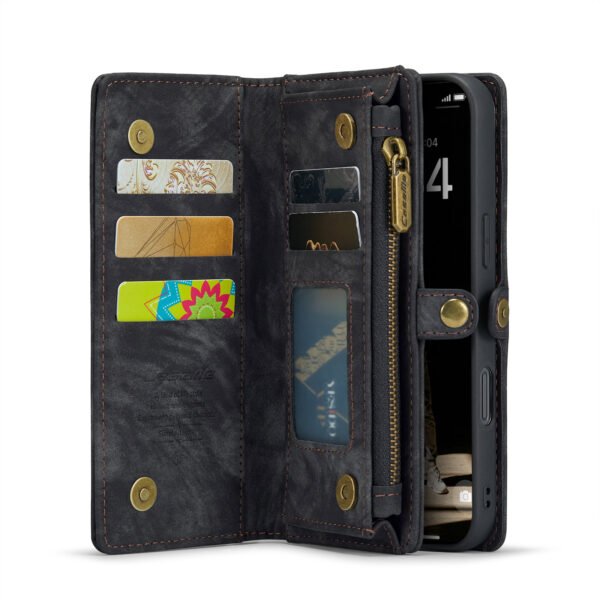 Solidenz Urban Wallet Iphone 16 hoesje Met Pasjeshouder Zwart - Afbeelding 5